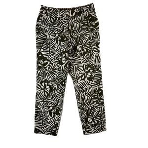 Kate Spade New York Tropical Foliage Leaf Print Trousers Pants Size 00